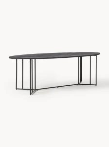 Owalny stół do jadalni z drewna mangowego Westwing Luca 240x100cm